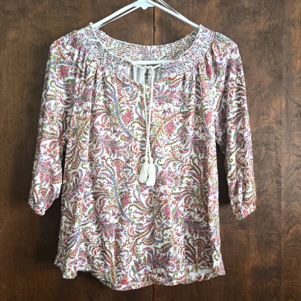 Ruff Hewn Floral Paisley Tie Top, PM (PTP=18")